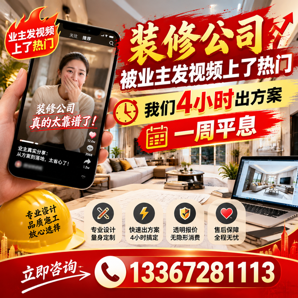 广安抖音舆情合规处置:装修公司被业主发视频上了热门,我们四小时响应,一周平息